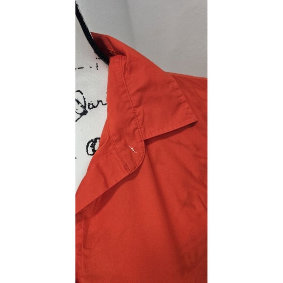 Woman J. Crew Haberdashery Refined Stretch Button Cotton Blend Shirt XS Orange - Picture 2 of 9
